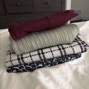 Stylish Winter Skirt Bundle in Burgundy, Olive, Animal Print and Black